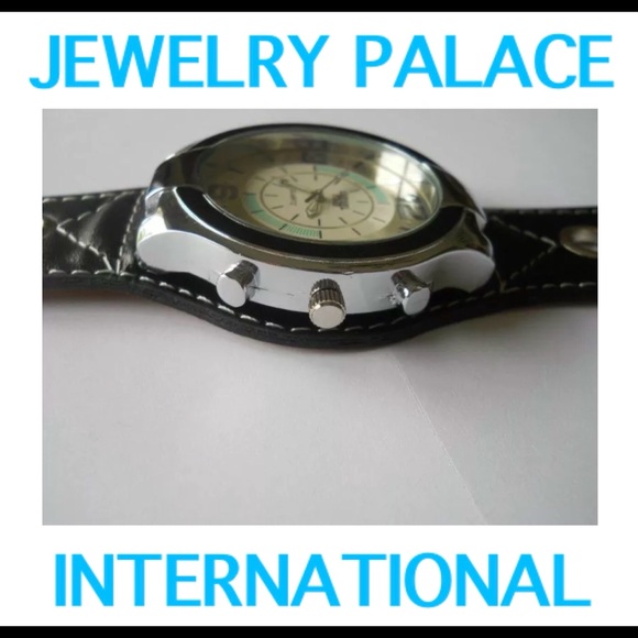 🆕Black/Brown Band Quartz Leather Men Wrist Watch - Picture 2 of 7